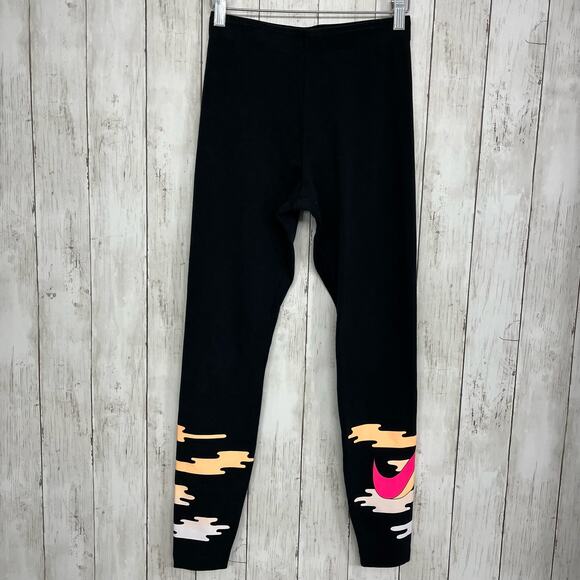 Nike Pro Hyperwarm High Waisted Graphic Swoosh Legging Gym Running Pants Small - Picture 1 of 8